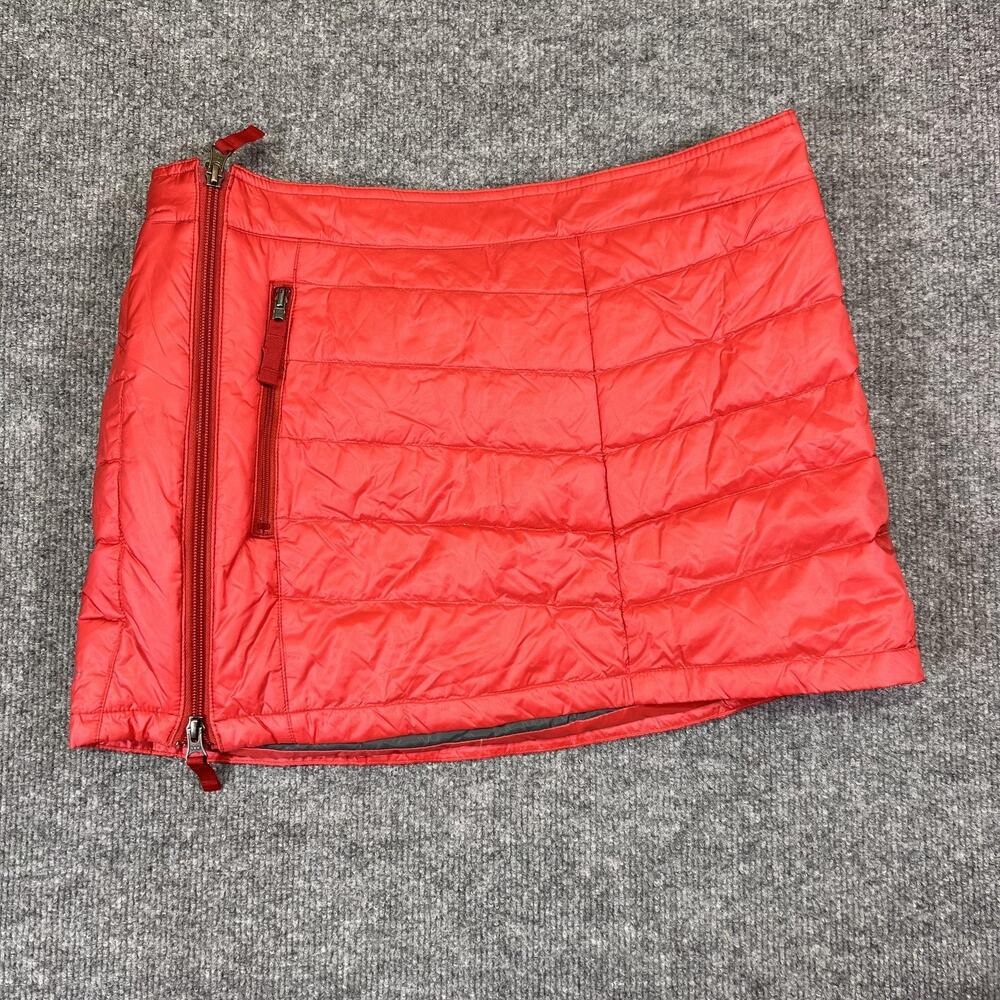 SKHOOP Skirt Womens Medium Red Quilted Insulated Down Zip Pocket Winter Ski